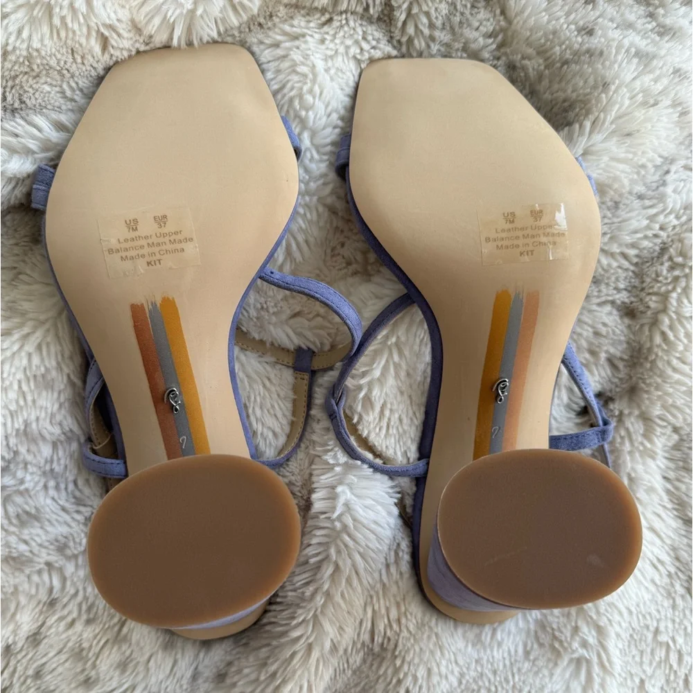NWT Sam Edelman "Kit" Slingback Block Heel Sandal size 7 dusty violet - Picture 4 of 5